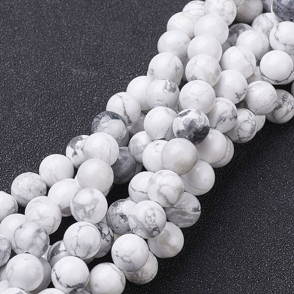 Natural Howlite Bead Strands