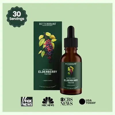 BetterLungs Elderberry Immunity Drops | Pure Elderberry Extract for Immunity