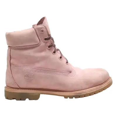 TIMBERLAND Lace-Up Boots Pink Leather Womens UK 8