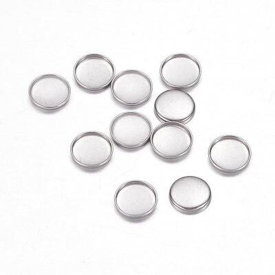 Tarnish Resistant 304 Stainless Steel Plain Edge Bezel Cups