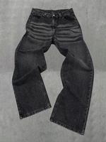 Men's Regular Fit Solid Straight Leg Jeans, Casual Comfy Denim Jeans for Daily Wear, Fashion Men's Bottoms for All Seasons, C...