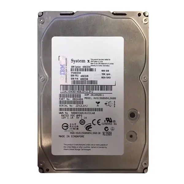 44W2244 IBM 600GB 6Gb/s SAS 15000 3.5-Inch Hard Drive