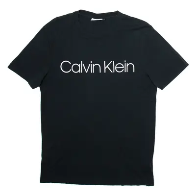 CALVIN KLEIN Mens T-Shirt Black S