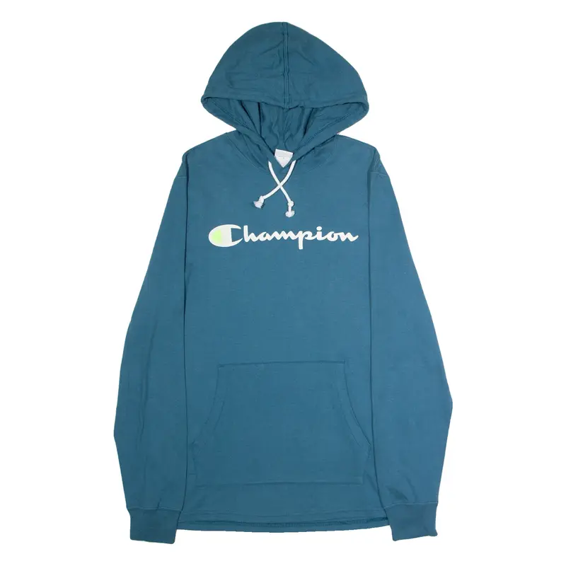 CHAMPION Mens Blue Hoodie M