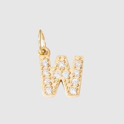 Stainless Steel Cubic Zirconia Pendants with Jump Rings