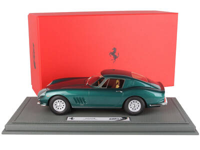 Ferrari 275 GTB Dark Green Metallic Paris Auto Show (1964) with DISPLAY CASE Limited Edition to 200 pieces Worldwide 1/18 Mod...