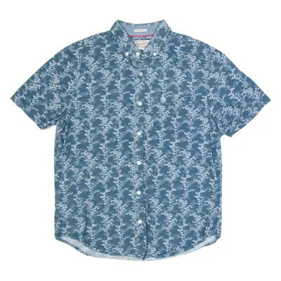 ORIGINAL PENGUIN Heritage Slim Fit Mens Shirt Blue Floral M