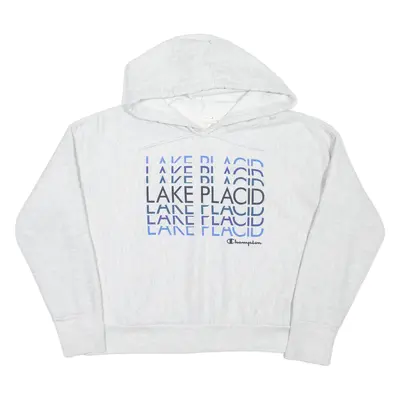 CHAMPION REVERSE WEAVE Lake Placid Womens Grey Hoodie L