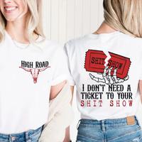 High Road KW 2 Sides Tee, Concert Outfit Merch, Country Fans Top, K0e WetzeI Apparel, Unisex Short Sleeve Tee Shirt, Casual C...