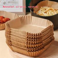 Disposable Air Fryer Liner, 100pcs/set Non-stick Oil Proof Kitchenware Baking Paper, Baking Utensils for Food Baking, Roastin...