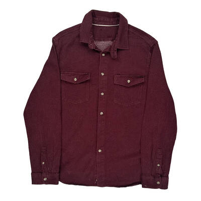 Unbranded Shirt - XL Burgundy Cotton
