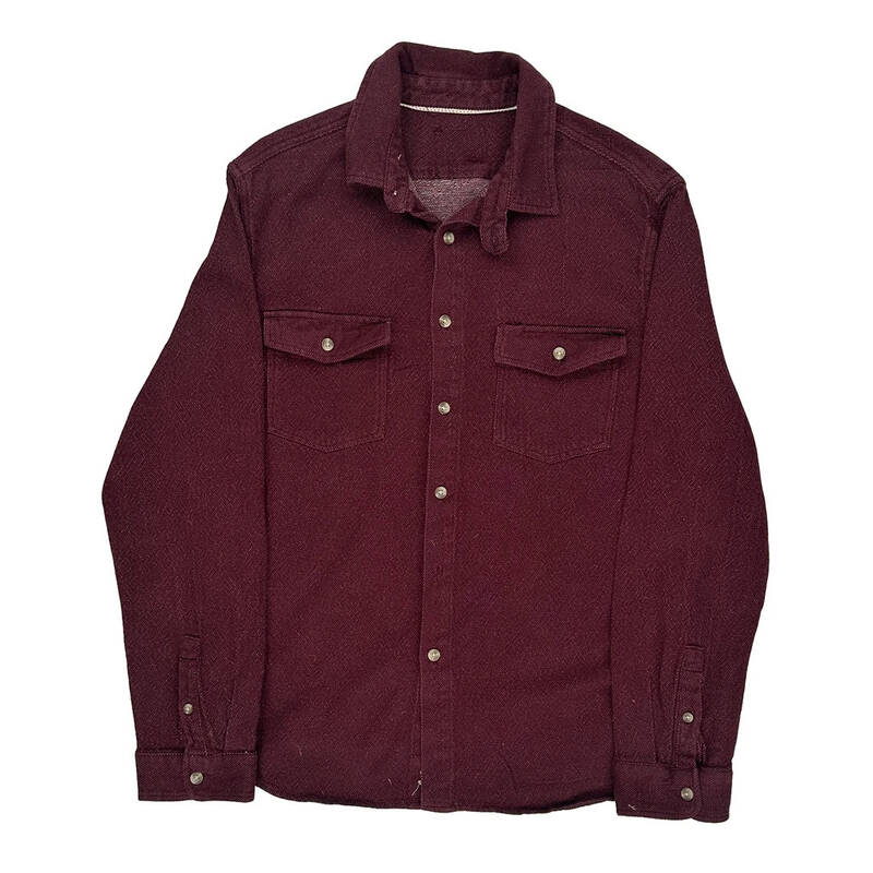 Unbranded Shirt - XL Burgundy Cotton