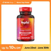 MegaRed Health Pure Antarctic Krill Oil Phospholipid Omega-3 High Purity Non-Fish Oil Softgels, 500mg Each，80 Capsules/40 C...