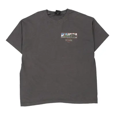 Kauai Harley Davidson Graphic T-Shirt - XL Grey Cotton