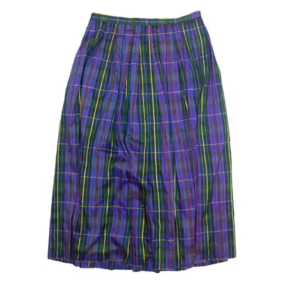 TOSTMANN Womens A-Line Skirt Blue Midi 90s Check S