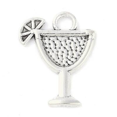Tibetan Style Cocktail Glass Alloy Pendants