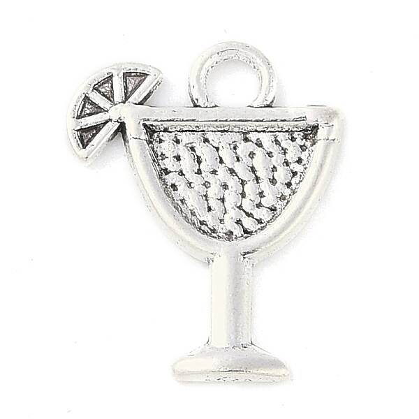 Tibetan Style Cocktail Glass Alloy Pendants