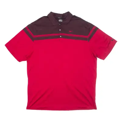 NIKE Dri-Fit Tiger Woods Collection Mens Polo Shirt Red XL