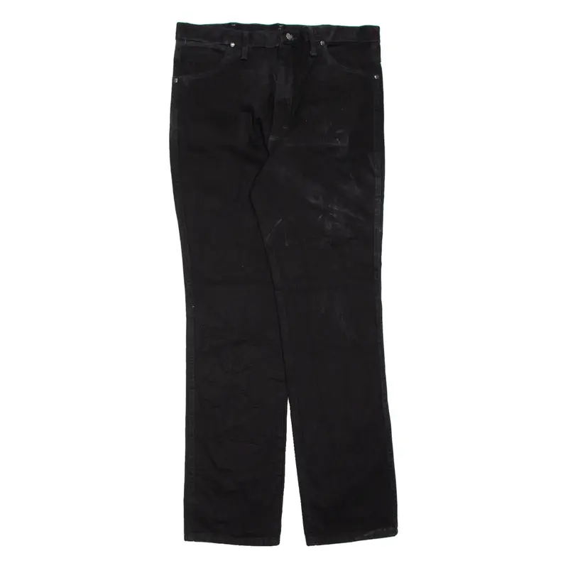 WRANGLER Mens Jeans Black Relaxed Straight W36 L34