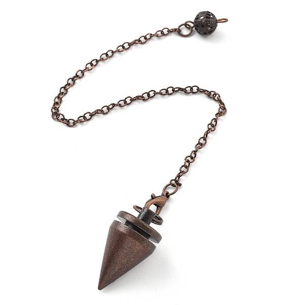 Brass Dowsing Pendulum Big Pointed Cone Pendants