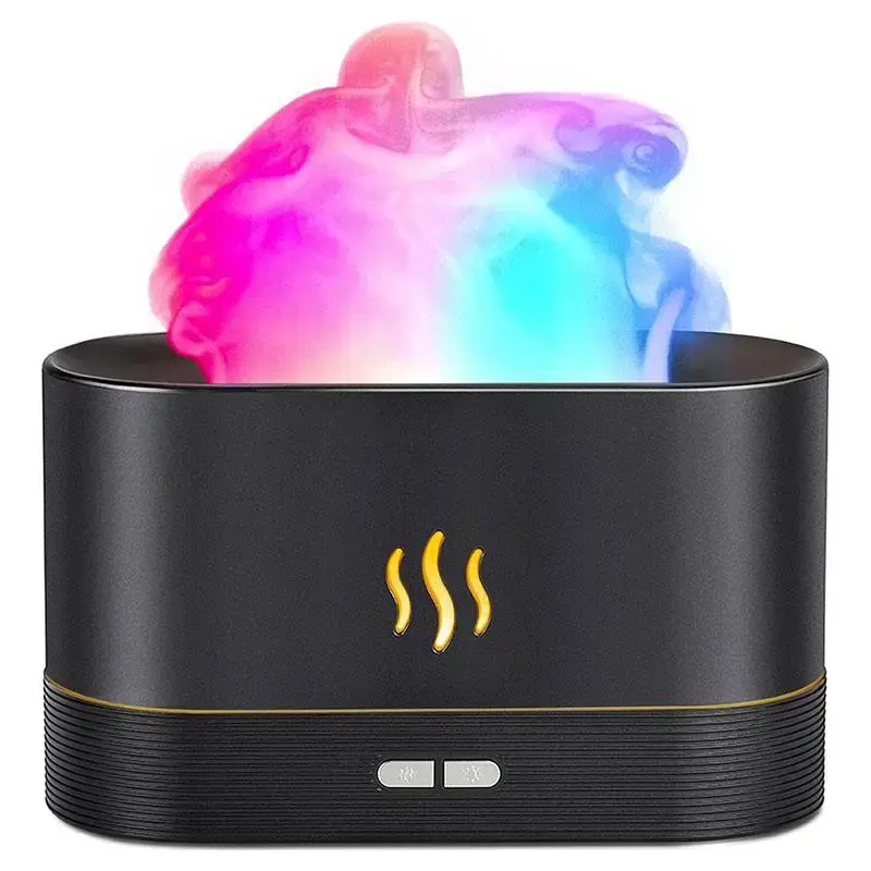 Electric Simulated Flame Design Air Humidifiers, USB Powered Aroma Diffuser with LED Light, Essential Oil Diffuser, Creative ...