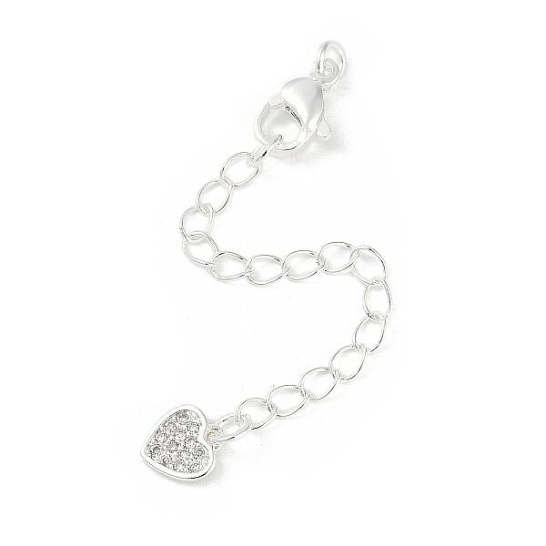 Brass Micro Pave Cubic Zirconia Ends with Chains