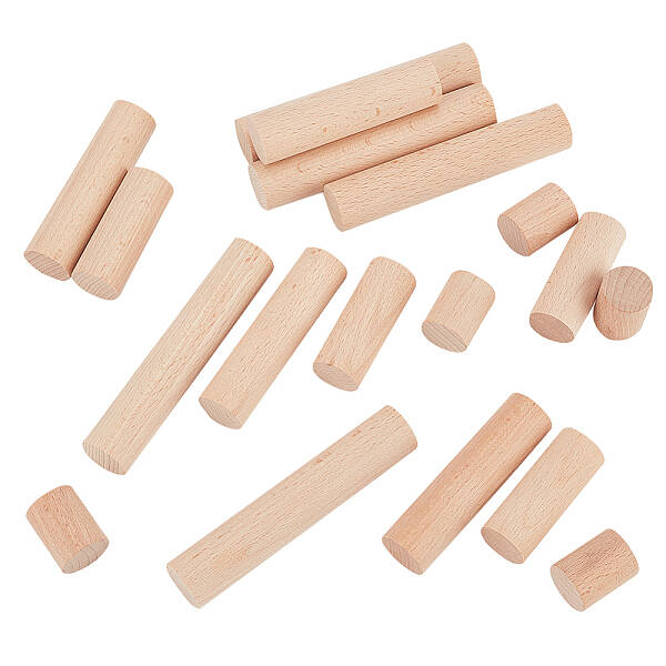 20 Pcs 4 Sizes Wooden Craft Blocks