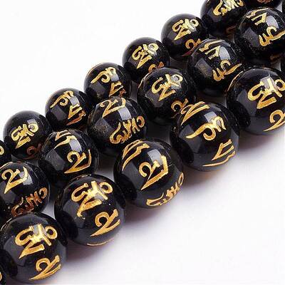 Natural Obsidian Beads Strands