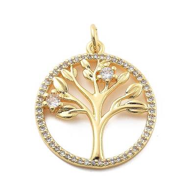 Brass Micro Pave Cubic Zirconia Pendants