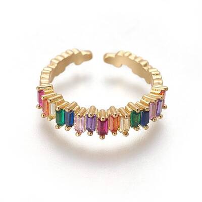 Cubic Zirconia Cuff Rings