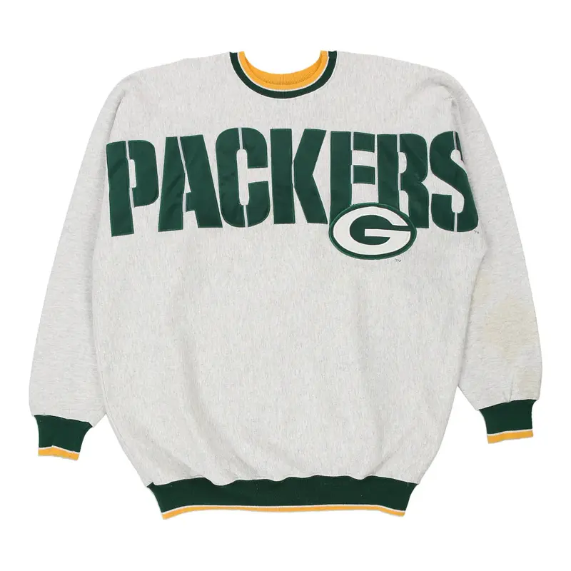 Green Bay Packers Legends Athletic NFL Sweatshirt - 2XL Grey Cotton Blend