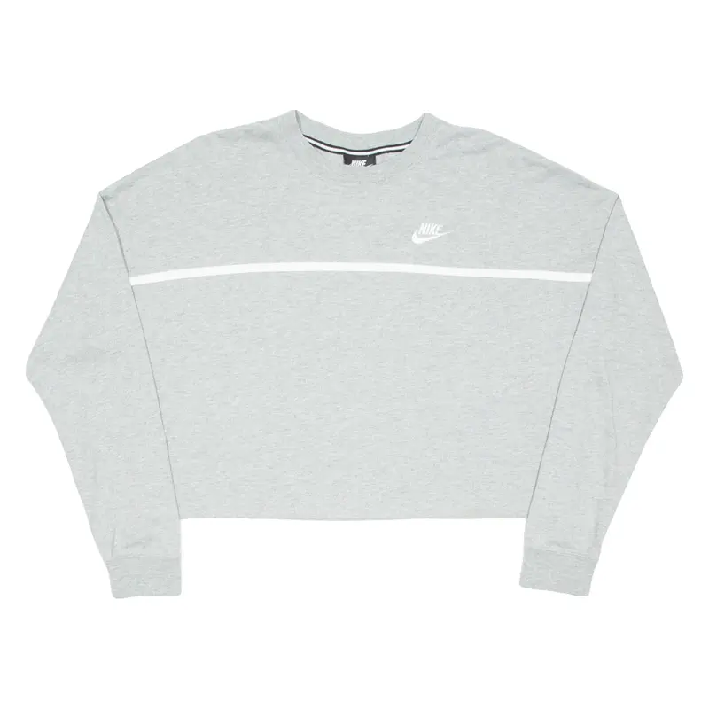 NIKE Cropped Womens Sweatshirt Grey M