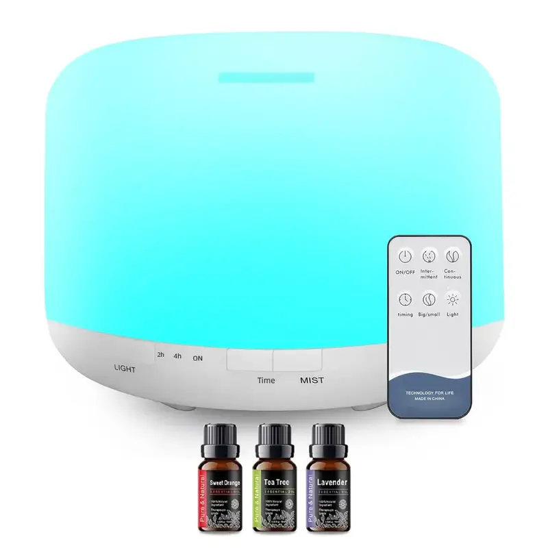 300ml Essential Oil Diffuser with RemoteControl, BPA-Free Ultrasonic Humidifier with 7Color Light,Auto Off Aroma air  purifie...