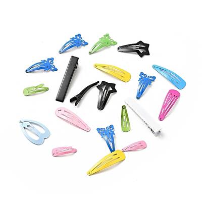 Spray Paint Iron Snap & Alligator Hair Clip Findings