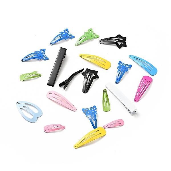 Spray Paint Iron Snap & Alligator Hair Clip Findings