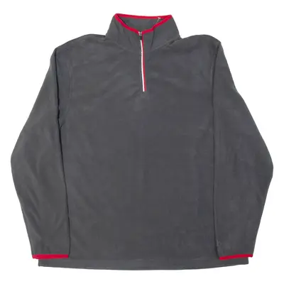 STARTER Mens Fleece Grey 1/4 Zip XL