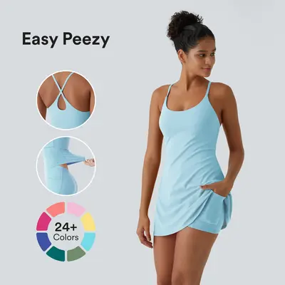 Halara Softlyzero Plush Backless Active Dress-Easy Peezy Edition #summer#summervibes#NovaTopFinds#TikTokShopBacktoSchool
