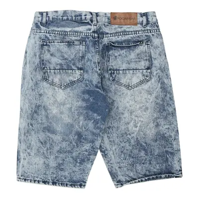 Rocawear Tie-Dye Denim Shorts - 36W 13L Blue Cotton