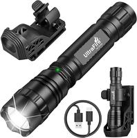 UltraFire WF-501BX LED Tactical Flashlight, 1000 Lumens, High Power, Three Modes, USB Rechargeable, with W66 Holder, Ideal fo...