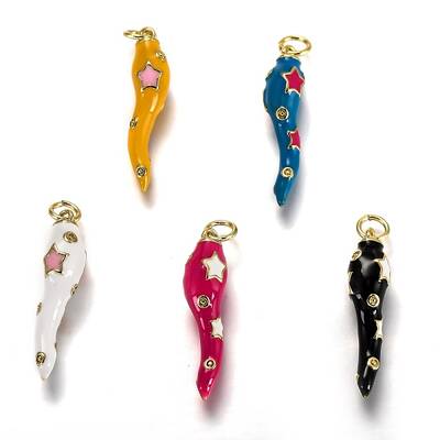 Brass Enamel Pendants