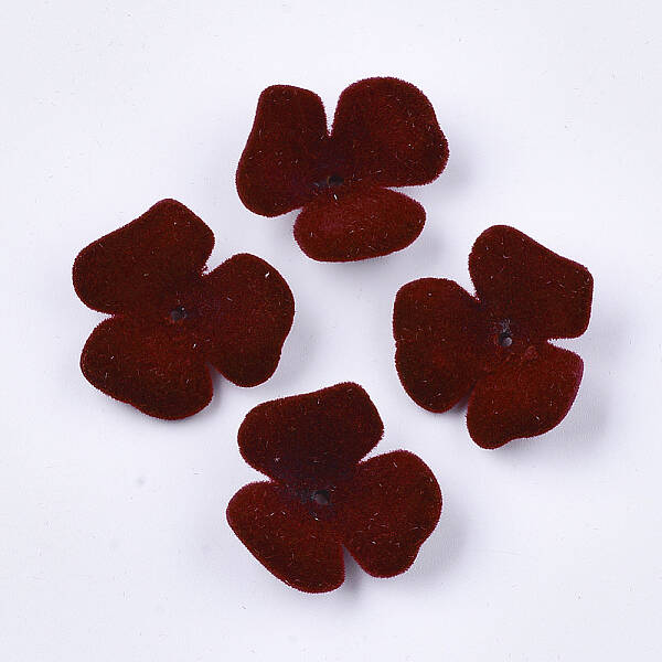 Flocky Acrylic Bead Caps
