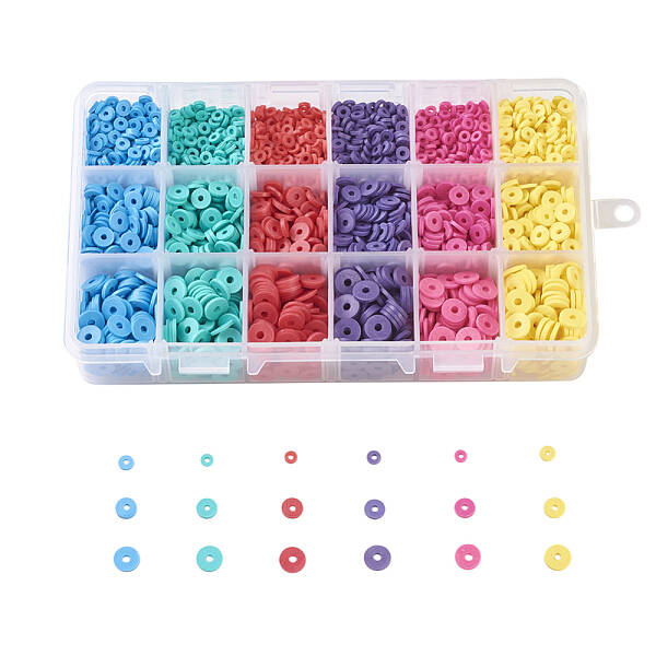 6 Colors Handmade Polymer Clay Beads