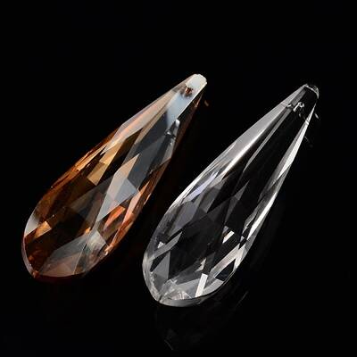Faceted Teardrop Glass Pendants
