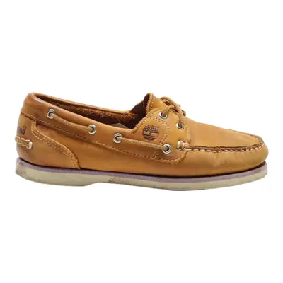 TIMBERLAND Boat Shoes Brown Leather Womens UK 4.5