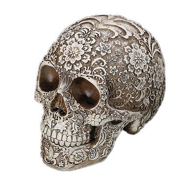 Resin Floral Skull Medical Model Statues