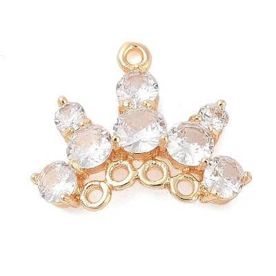 Brass Pave Clear Glass Chandelier Component Links