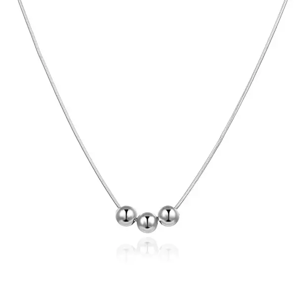 Agato Elegant silver necklace AGS1581/47
