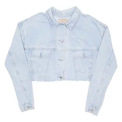 DAVI'S Cropped Womens Denim Jacket Blue L