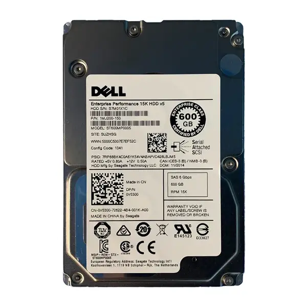 0V5300 Dell 600GB 6Gb/s SAS 15000 2.5-Inch Hard Drive