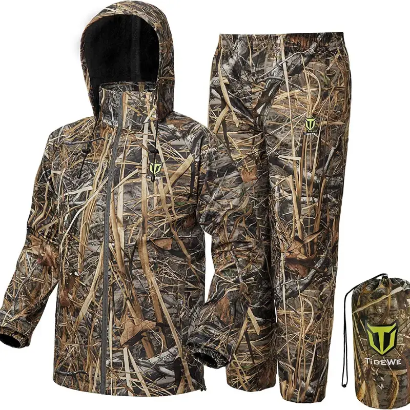 [Amazing Offer] TIDEWE Rain Suit, Lightweight Waterproof Breathable Rain Coat & Pant for Outdoor Activities Working Suit Dail...